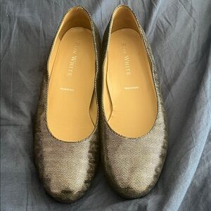 Ron White Metallic Ballet Flats size 40 never worn